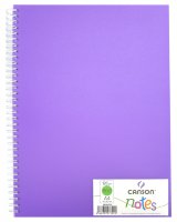 Блокнот Notes Canson А-5, 50 листов, 120 гр/м, фиолетовая пластиковая обложка, спираль, Canson