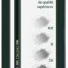 Чернографитовые карандаши  набор 6 шт. CASTELL® 9000, твердость 2B, 4B, B, HB, 6В, 8В метал.пенал