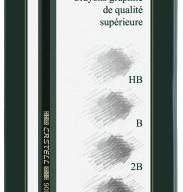 Чернографитовые карандаши  набор 6 шт. CASTELL® 9000, твердость 2B, 4B, B, HB, 6В, 8В метал.пенал