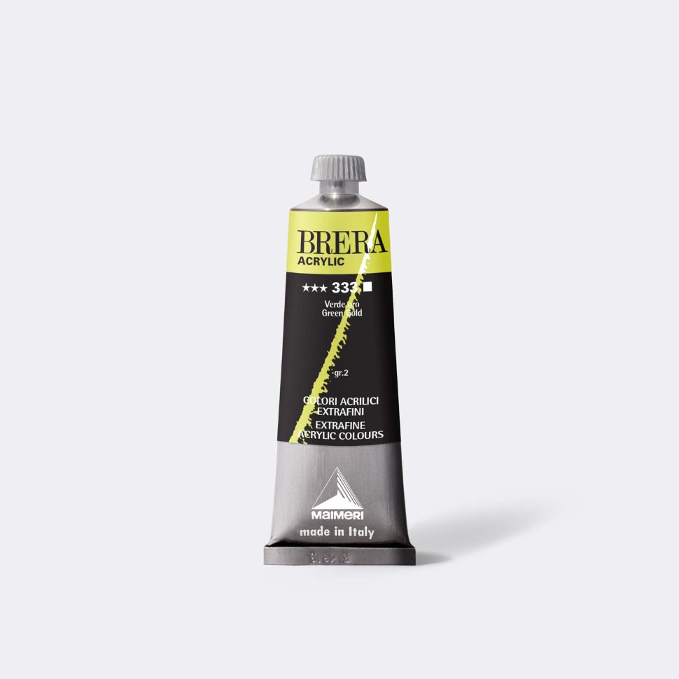 Акрил худож.BRERA №333, Зеленое золото, 60мл