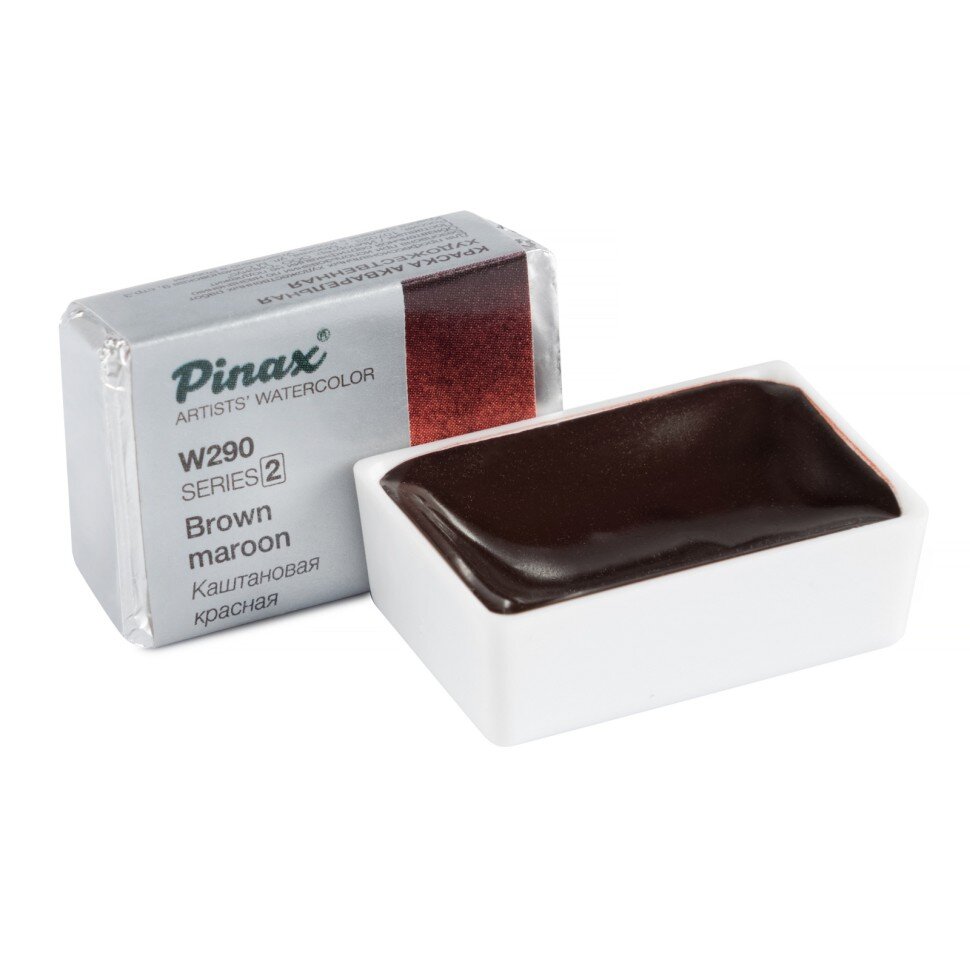 Акварель Каштановая Красная № 290 Pinax Artist's в кювете 2,5 мл