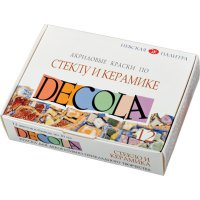 Краски по стеклу и керамике"Декола", 12 цветов, 20мл