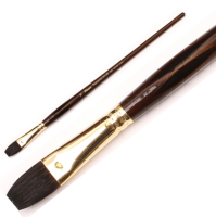 Кисть Poseidon Белка микс ПЛОСКАЯ N  8 длинная ручка SF_805008