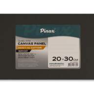 Холст 20х30 см на картоне, черный грунт, хлопок Пинакс, мелкозернистый, 280 гр/м2