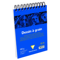 Блокнот Dessin a grain для рисования А-5 30л 180г/м2, спираль, Clairefontaine