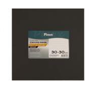 Холст 30х30 см на картоне, черный грунт, хлопок Пинакс, мелкозернистый, 280 гр/м2