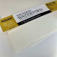 Акварельная бумага 56х76см, 300гр/м2, 1 лист, Rough (Торшон), Saunders Waterford, White, артикул 5133000102CB
