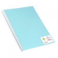 Блокнот Notes Canson А-4, 50 листов, 120 гр/м, голубая пластиковая обложка, спираль, Canson
