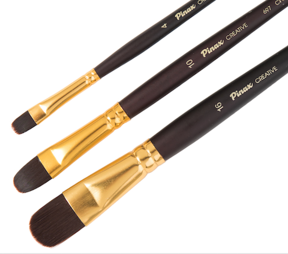 Кисть Синтетика плоско-овальная №10 Рinax  Creative серия 697, артикул 697010