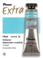 Акварель Кобальт бирюзово-голубой № PB28TB Pinax Extra в тубе 15 мл