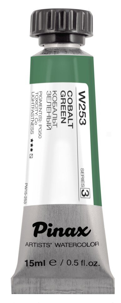 Акварель Кобальт зеленый № 253 Pinax Artist's в тубе 15 мл