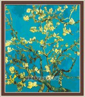 Раскраска 40х50 см. MG253 Репродукция "Цветы Миндаля" Ван Гог