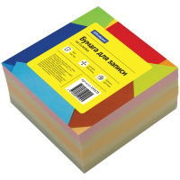 Блок для записи на склейке 9x9x5 см, цветной, 500 л.