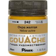 Гуашь Охра желтая № 242 Pinax в банке 40 мл