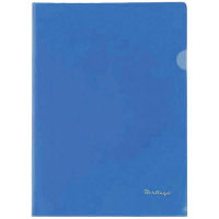 Папка-уголок А4 180мкм, прозрачная синяя
