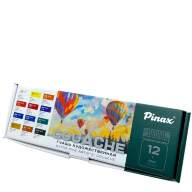 Гуашь в наборе 12 цветов Pinax в банках 40 мл. Набор №2, артикул PAG4012-02