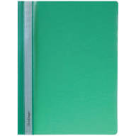 Папка-скоросшиватель пластик. А4, 180мкм, зеленая с прозр. верхом