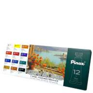 Гуашь в наборе 12 цветов Pinax в тубах 15 мл. Набор №1, артикул PAG1512-01