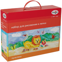 Набор для детского творчества "Мультики", 12 предметов, в подарочной коробке, артикул 2405192