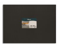 Холст 40х50 см на картоне, черный грунт, хлопок Пинакс, мелкозернистый, 280 гр/м2