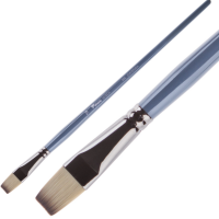 Кисть Синтетика плоская № 2, Hi-Tech, длинная ручка, артикул 995002