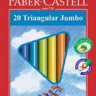 Цветные карандаши  JUNIOR GRIP с точилкой Faber-Castell, картон. пенал, 20 цв.