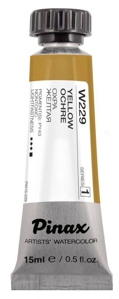 Акварель Охра желтая № 229 Pinax Artist's в тубе 15 мл