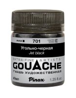 Гуашь Угольно-черная № 701 Pinax в банке 40 мл