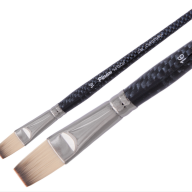 Кисть Синтетика плоская № 8, Hi-Tech, короткая ручка, артикул 244008