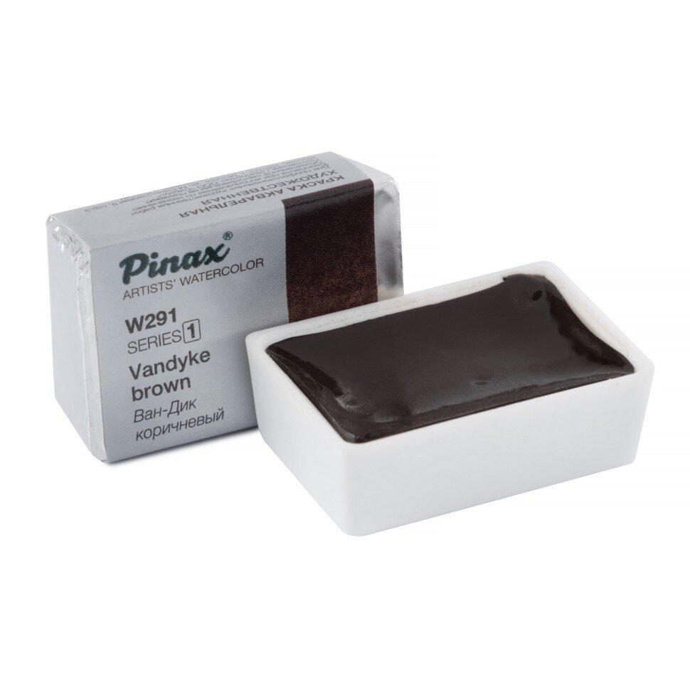 Акварель Ван-Дик коричневый № 291 Pinax Artist's в кювете 2,5 мл