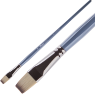 Кисть Синтетика плоская №12, Hi-Tech, длинная ручка, артикул 995012