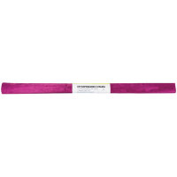Бумага крепированная 50x100 см, 60 г/м2, металлик, розовая, в рулоне