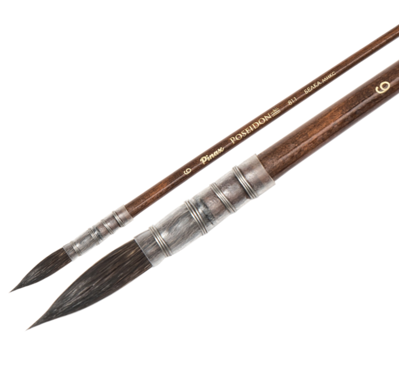 Кисть "Pinax Poseidon" Белка микс КРУГЛАЯ N 10 SF_811010