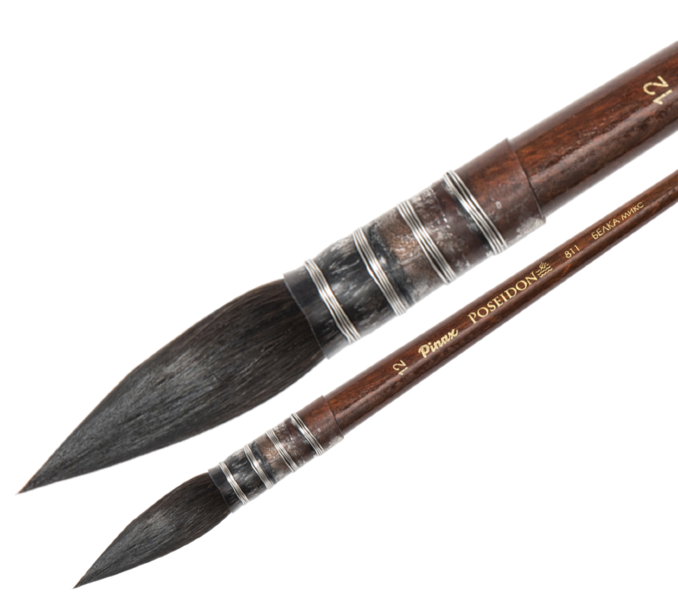 Кисть "Pinax Poseidon" Белка микс КРУГЛАЯ N 12 SF_811012