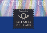 Блок Post-Card WATERCOLOUR 10,5х14,8см, 300гр/м2, 20 листов, склейка, 25% хлопка, Fabriano