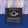 Блок Post-Card WATERCOLOUR 10,5х14,8см, 300гр/м2, 20 листов, склейка, 25% хлопка, Fabriano