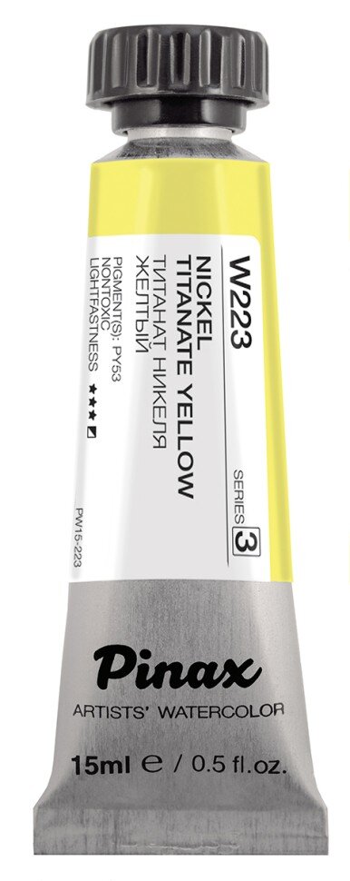 Акварель Титанат никеля жёлтый № 223 Pinax Artist's в тубе 15 мл