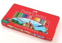 Цветные карандаши  ЗАМОК, набор 36 цв., в подарочной металлич. коробке