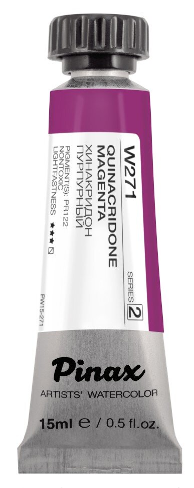 Акварель Хинакридон пурпурный № 271 Pinax Artist's в тубе 15 мл