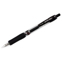 Ручка гелевая автоматическая черная, 0,7мм, грип