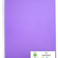 Блокнот Notes Canson А-5, 50 листов, 120 гр/м, фиолетовая пластиковая обложка, спираль, Canson