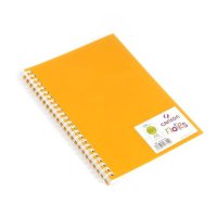 Блокнот Notes Canson А-5, 50 листов, 120 гр/м, оранжевая пластиковая обложка, спираль, Canson