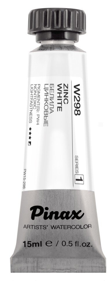Акварель Белила Цинковые № 298 Pinax Artist's в тубе 15 мл