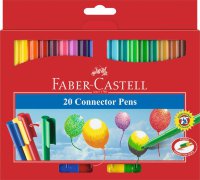 Фломастеры с клипом Faber-Castell набор 20 цв.